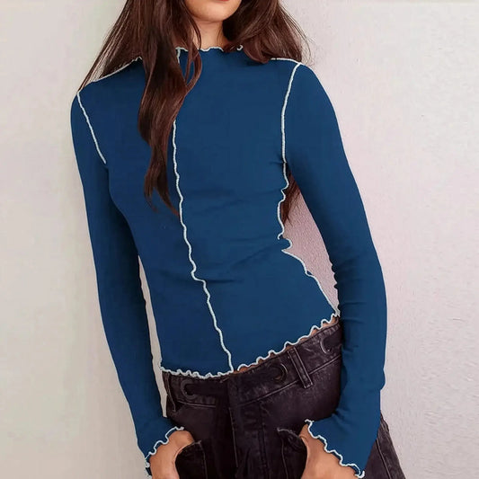 Top Basique Col Rond Blanc Saylana