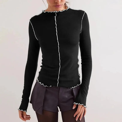 Top Basique Col Rond Blanc-Saylana