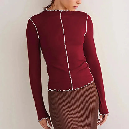 Top Basique Col Rond Blanc-Saylana
