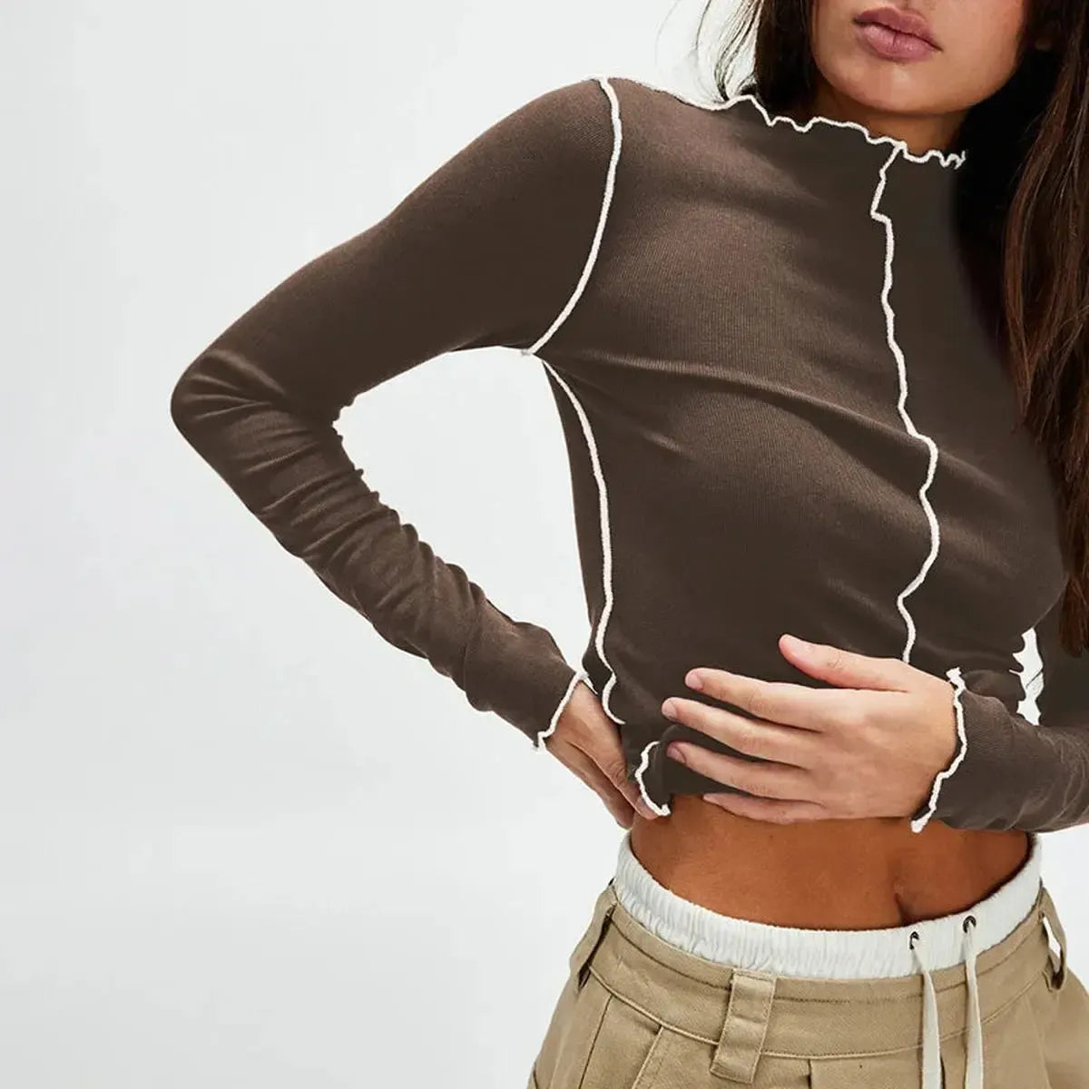 Top Basique Col Rond Blanc-Saylana