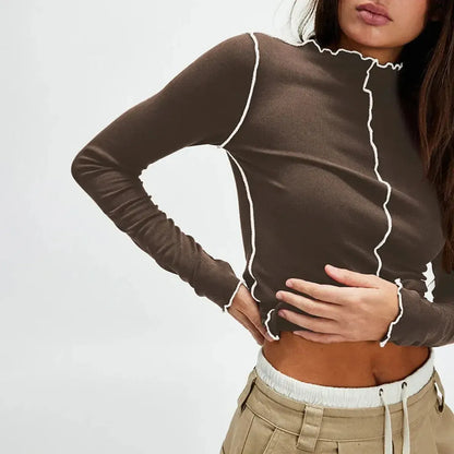 Top Basique Col Rond Blanc-Saylana