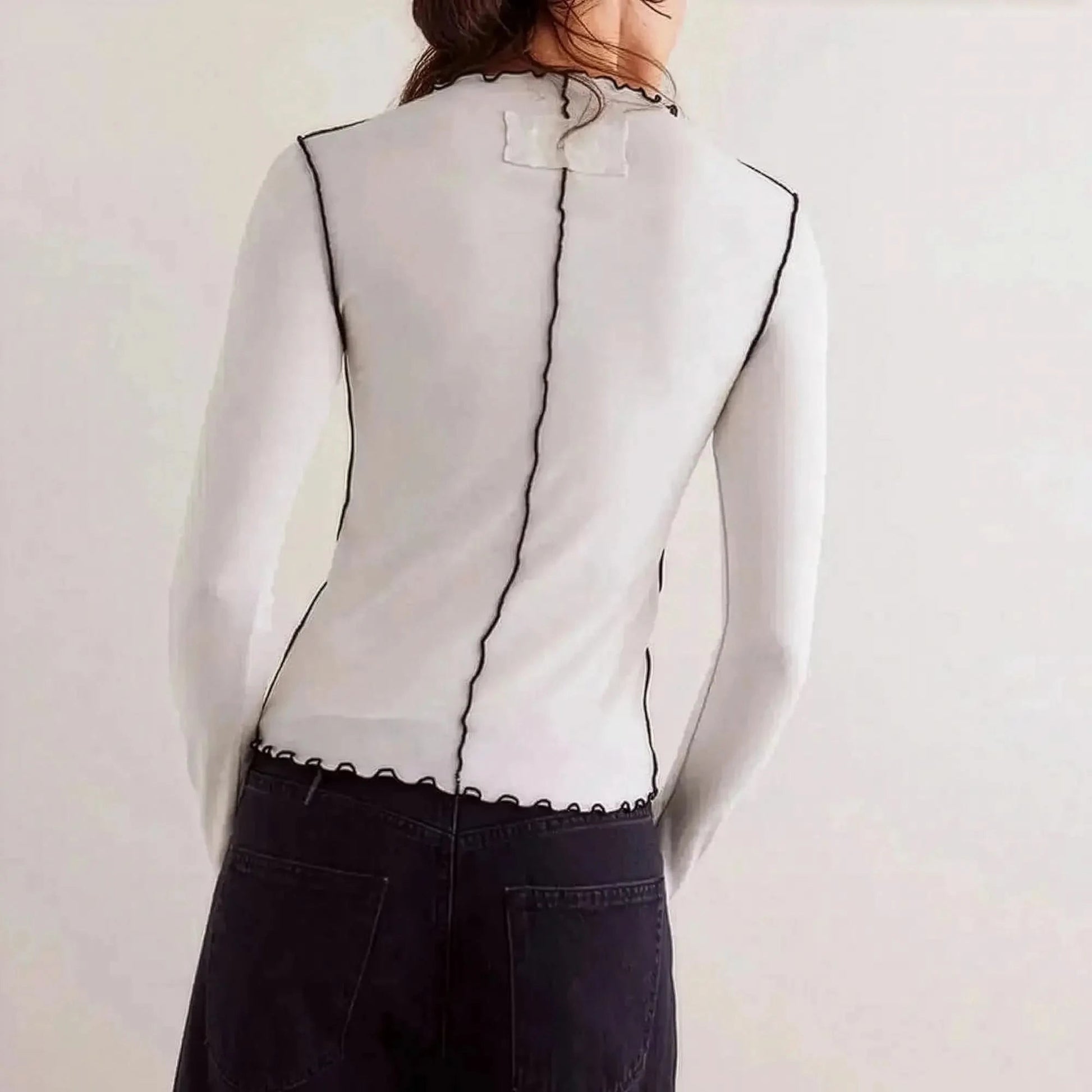 Top Basique Col Rond Blanc - Saylana