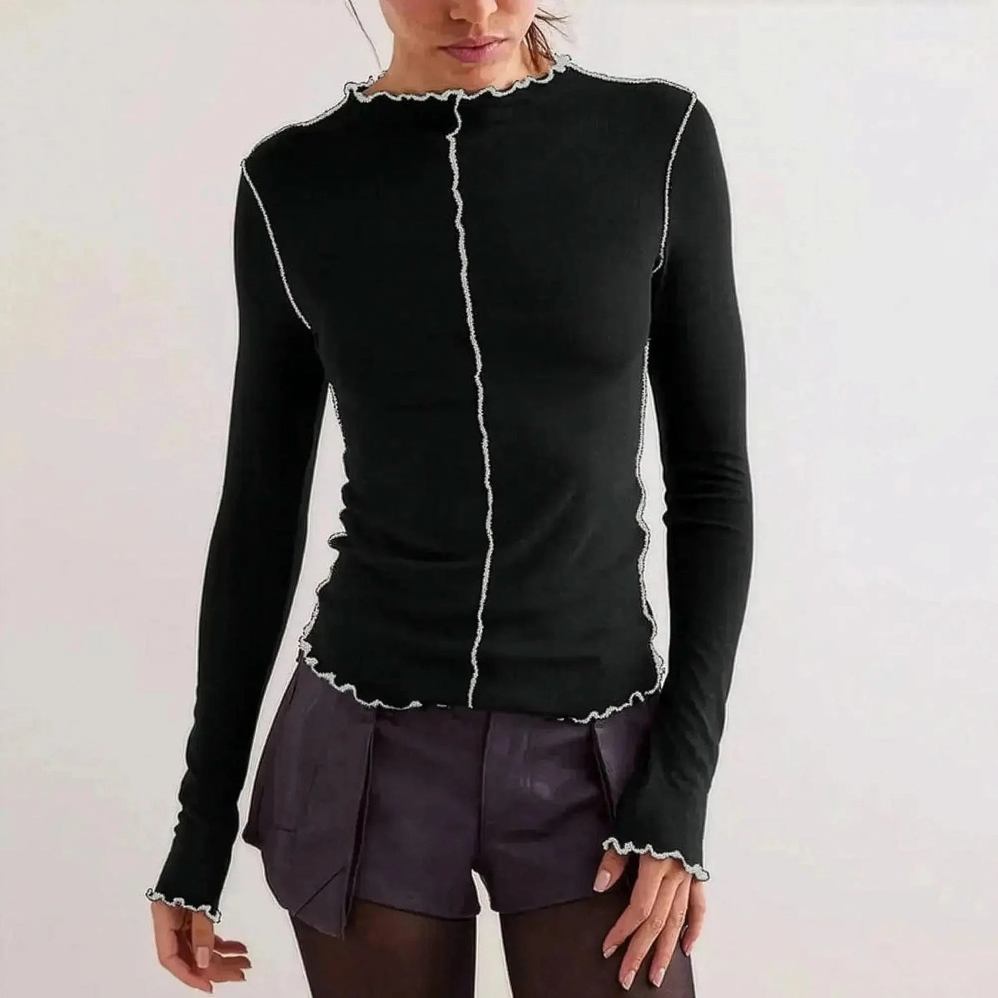 Top Basique Col Rond Blanc - Saylana