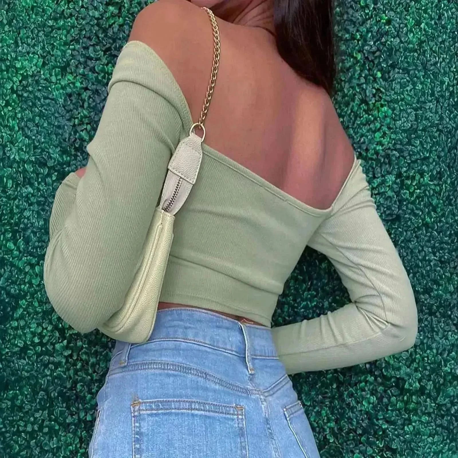 Top Col Carré Ajourné Chic - Saylana