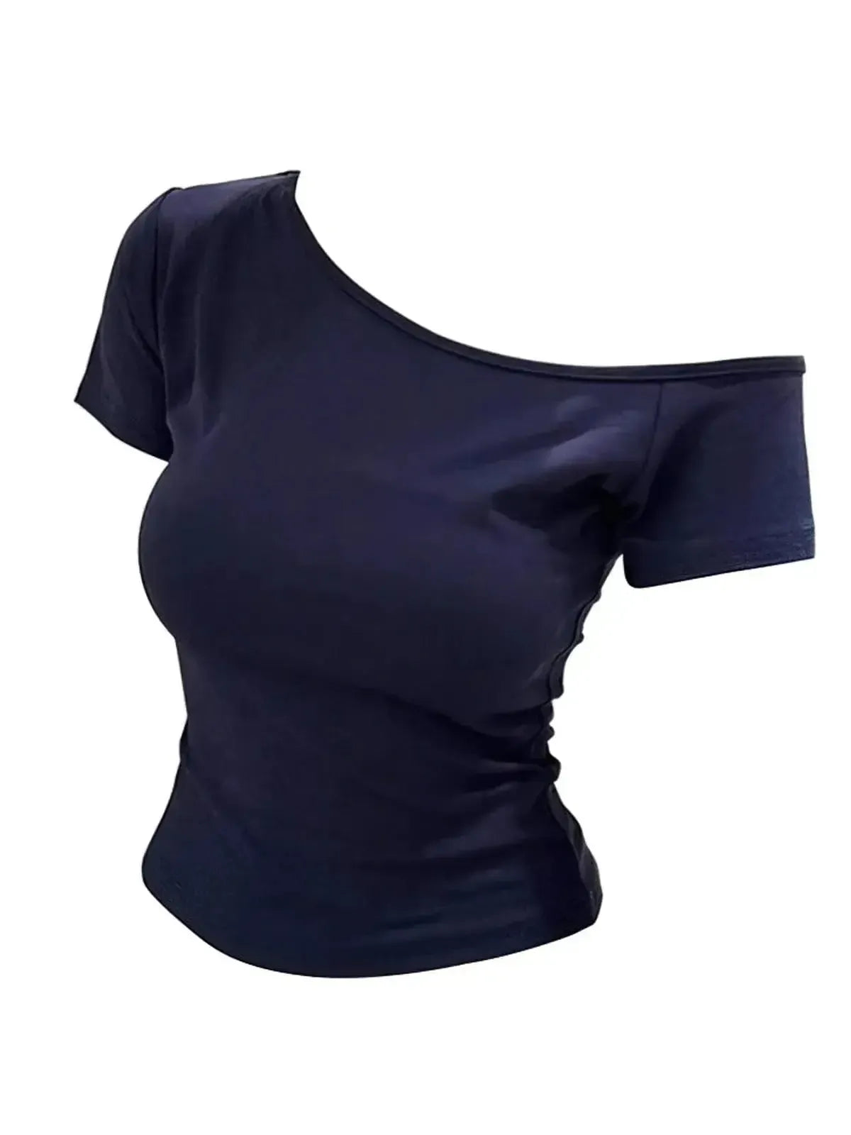 Top côtelé épaules dénudées, coupe slim chic-Saylana