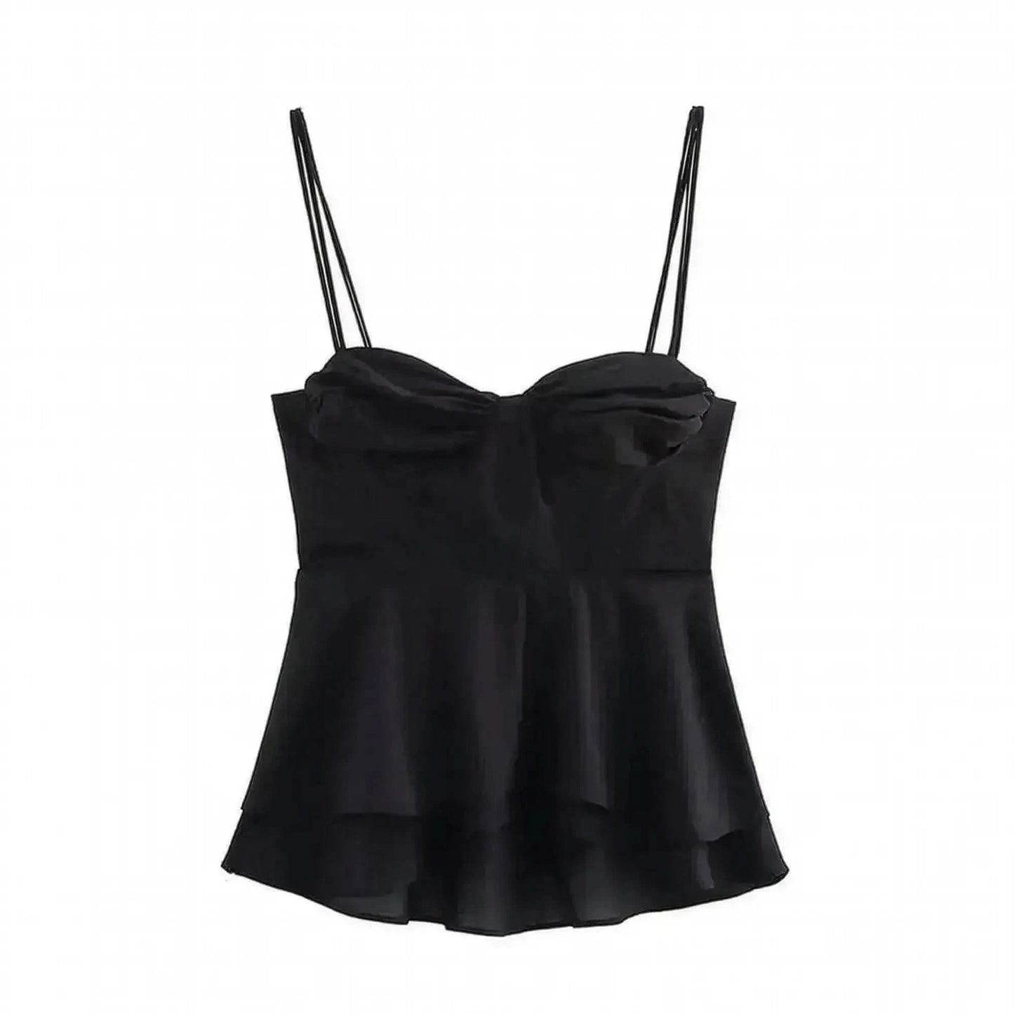 Top fines bretelles avec nœud et décolleté cœur - Saylana