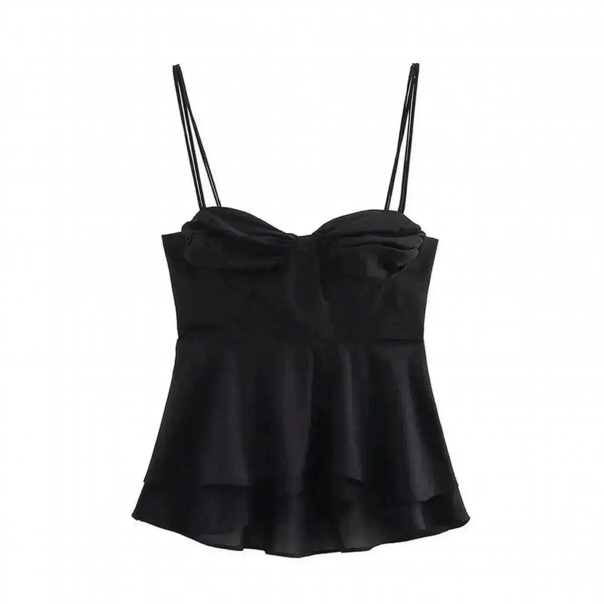 Top fines bretelles avec nœud et décolleté cœur - Saylana