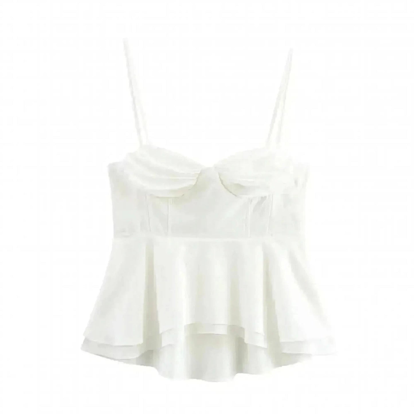 Top fines bretelles avec nœud et décolleté cœur - Saylana