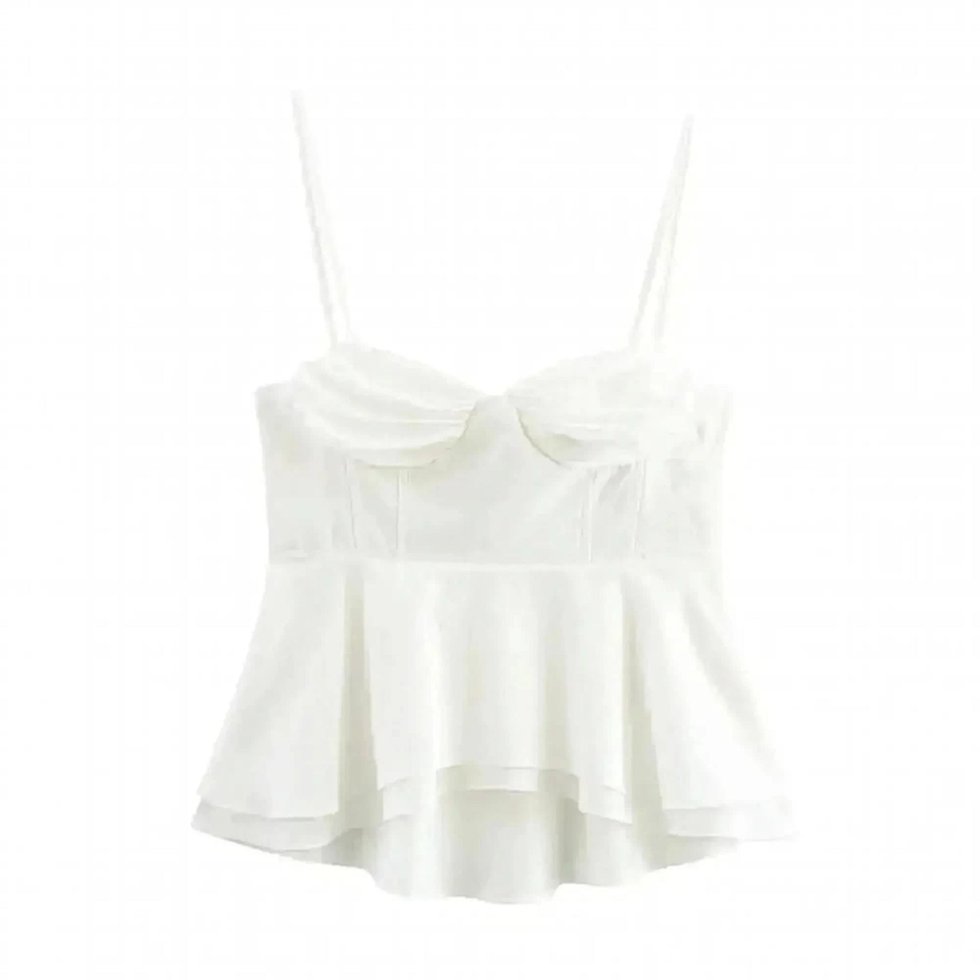 Top fines bretelles avec nœud et décolleté cœur - Saylana