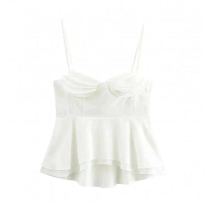 Top fines bretelles avec nœud et décolleté cœur - Saylana