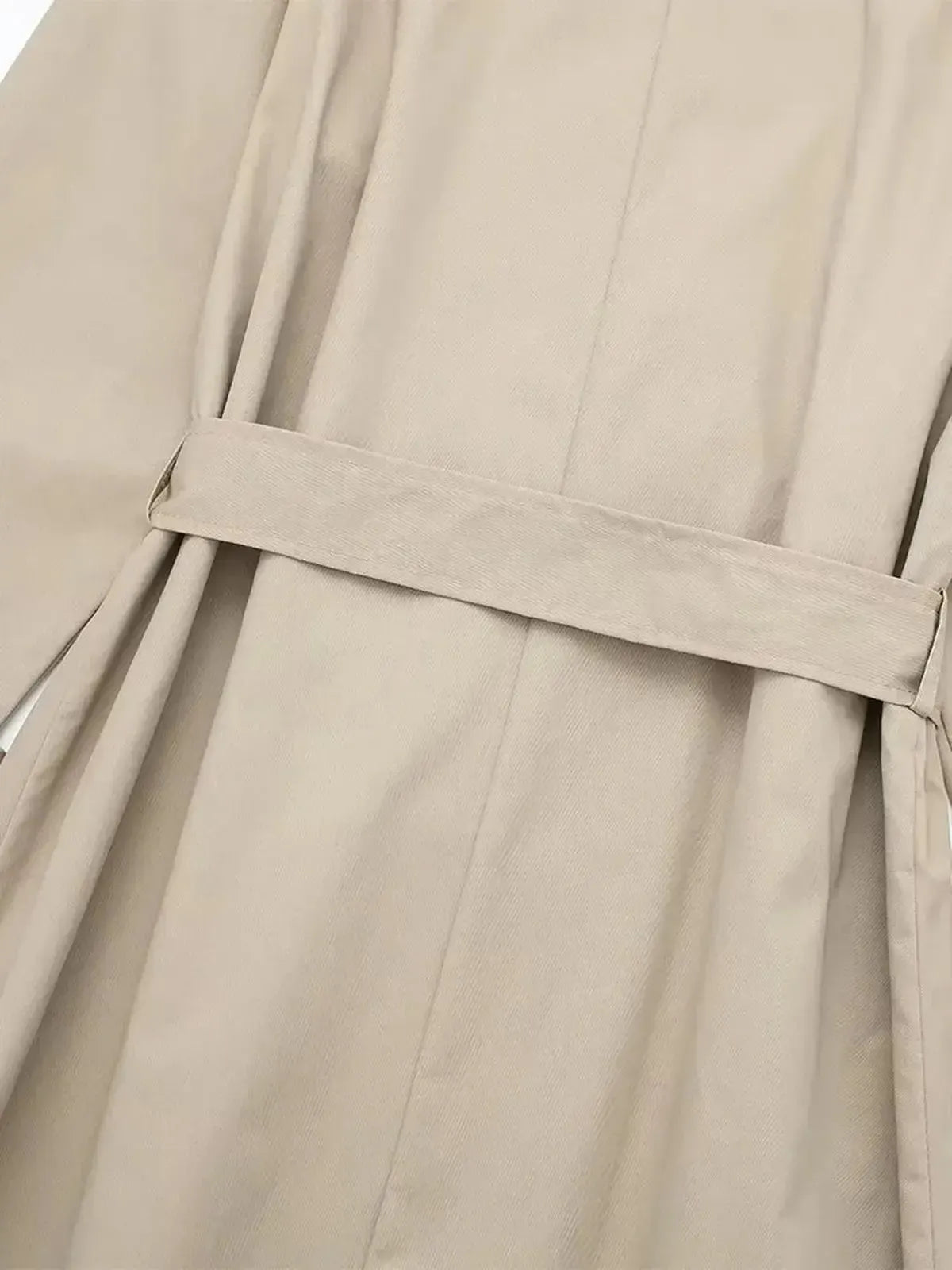 Trench Vintage Ceinturé à Double Boutonnage-Saylana