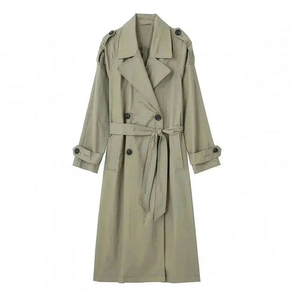 Trench Vintage Ceinturé à Double Boutonnage - Saylana