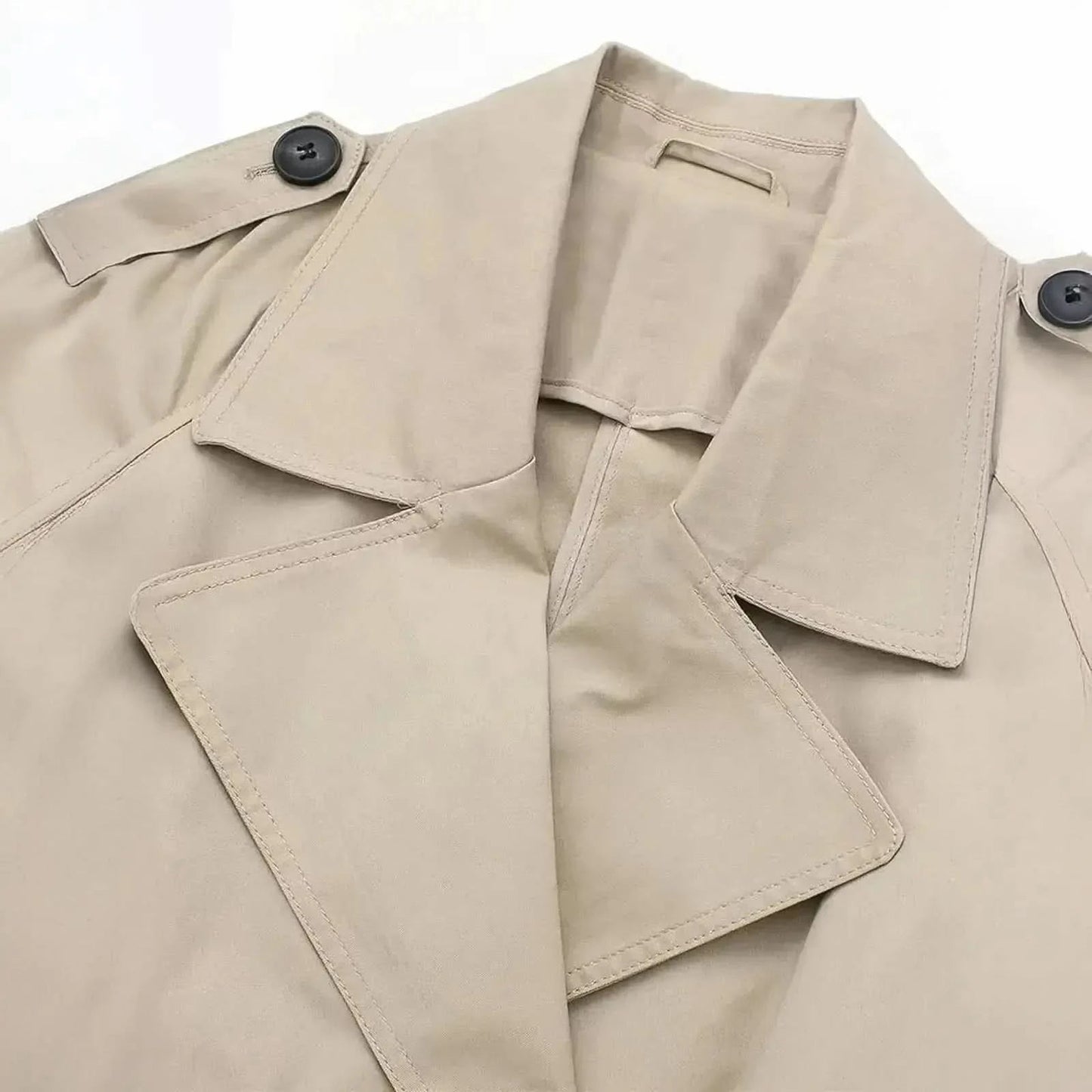 Trench Vintage Ceinturé à Double Boutonnage - Saylana