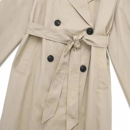 Trench Vintage Ceinturé à Double Boutonnage - Saylana