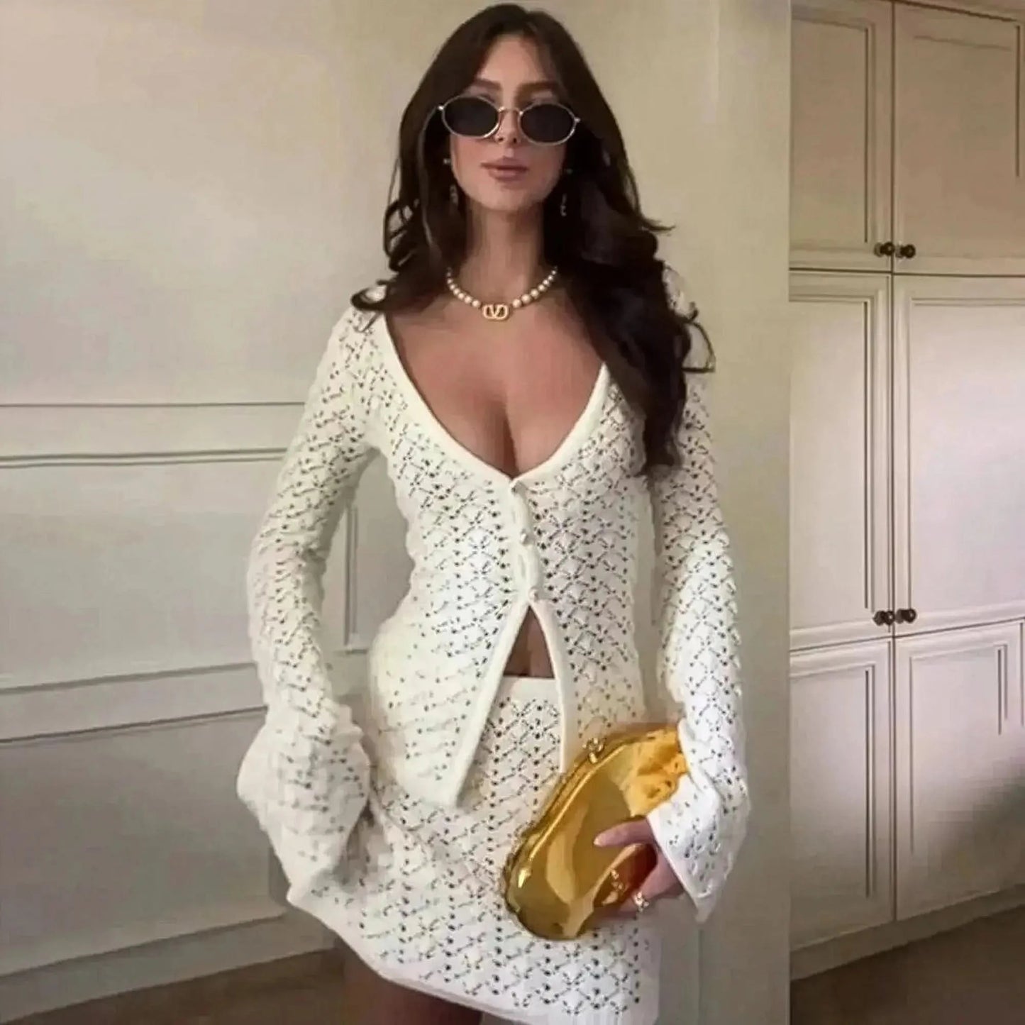 Tricot Top & Jupe Slim Été - Saylana