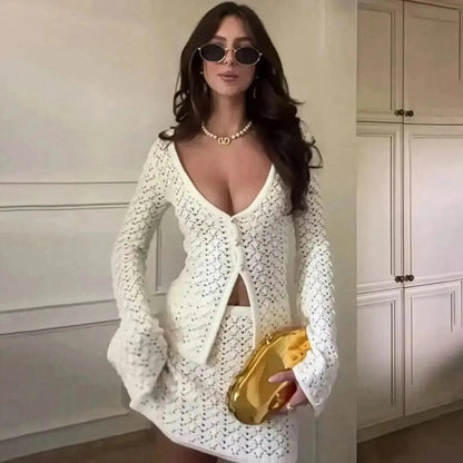 Tricot Top & Jupe Slim Été - Saylana