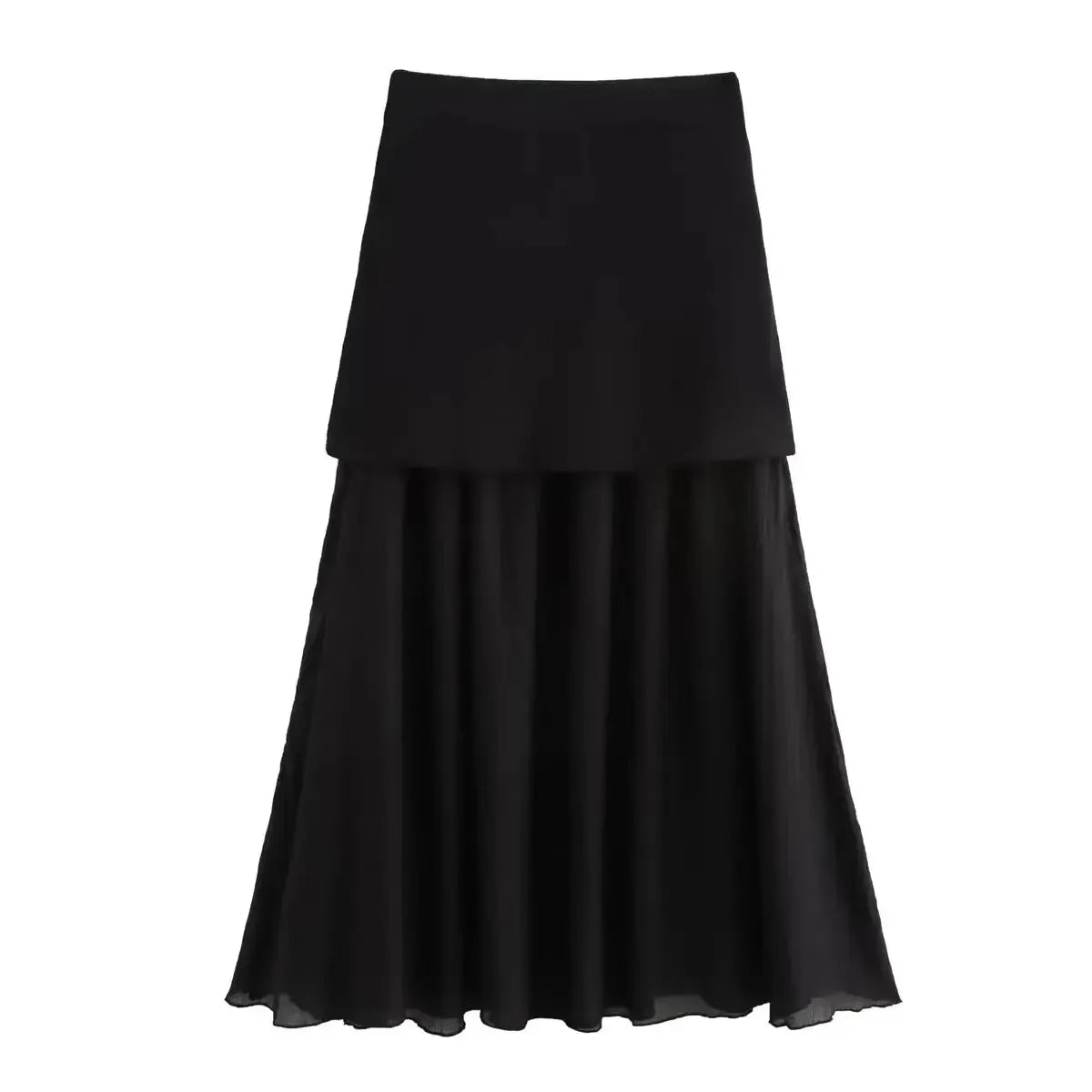 Tricot V-Neck & Jupe Longue-Saylana