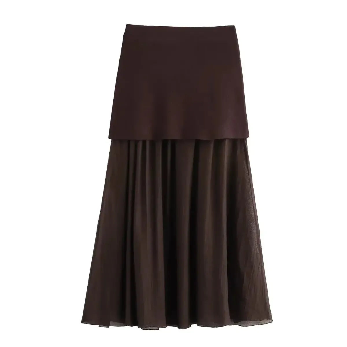 Tricot V-Neck & Jupe Longue-Saylana