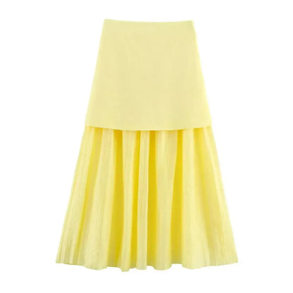 Tricot V-Neck & Jupe Longue-Saylana