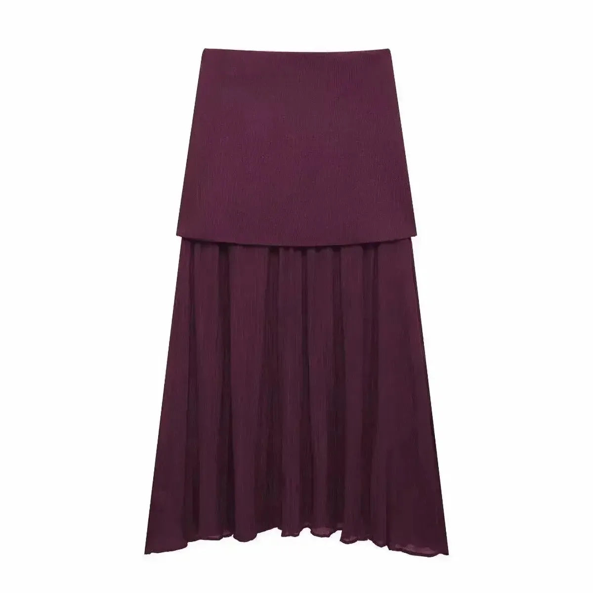 Tricot V-Neck & Jupe Longue-Saylana