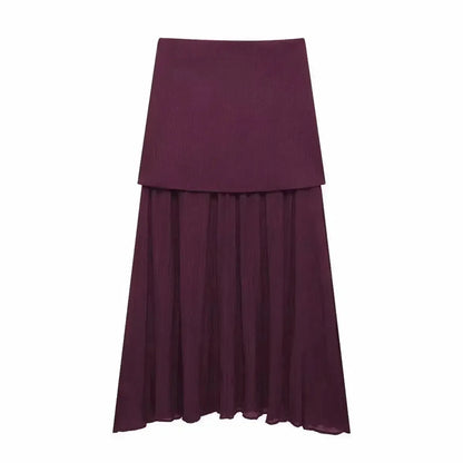 Tricot V-Neck & Jupe Longue-Saylana
