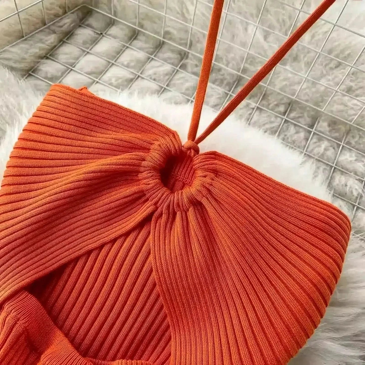 Tricotée Fendue Été Cintrée - Saylana