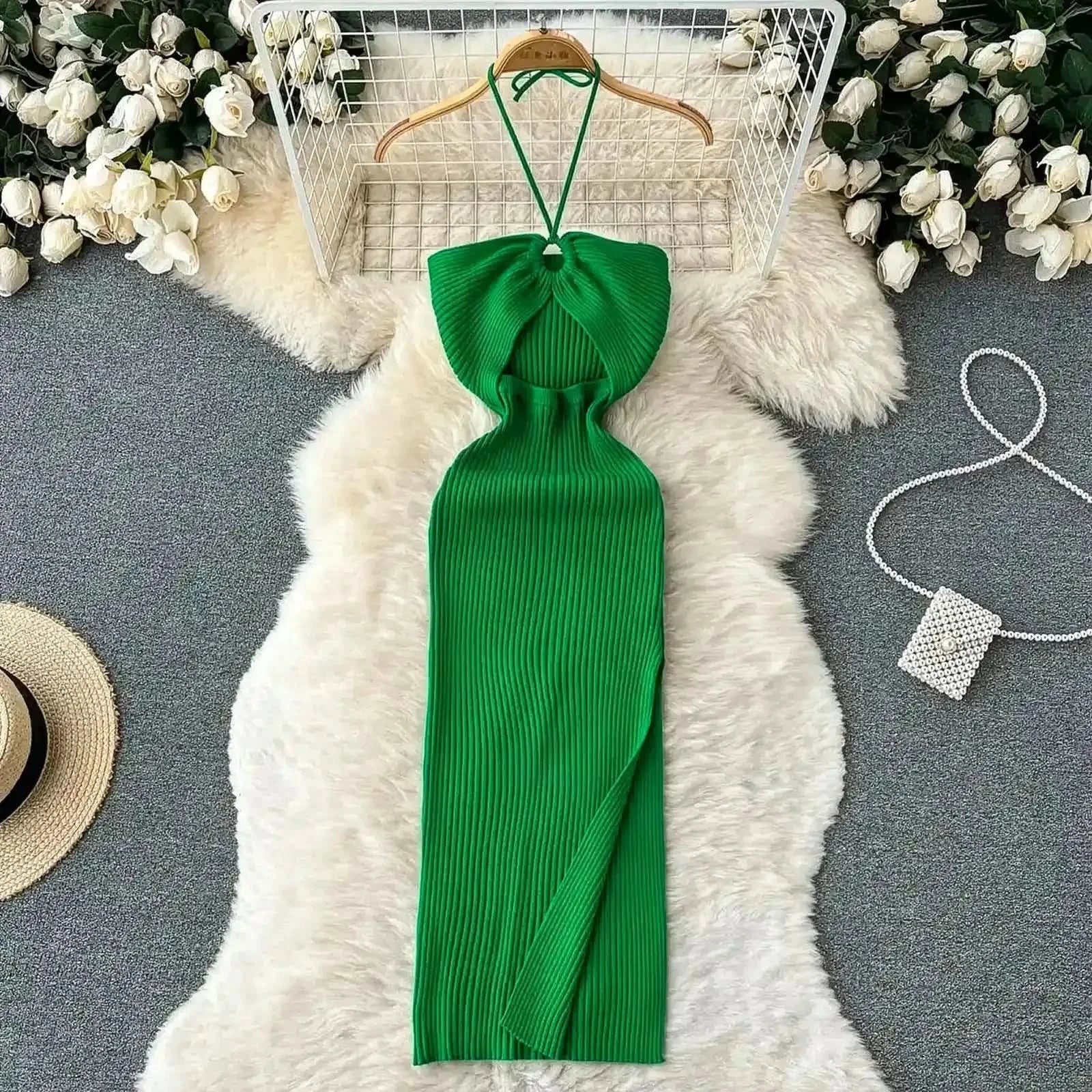 Tricotée Fendue Été Cintrée - Saylana