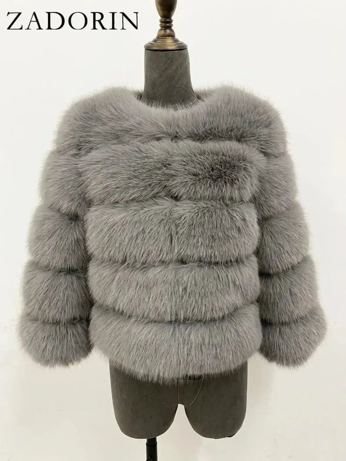 Veste Courte Imitation Vison S-6XL-Saylana
