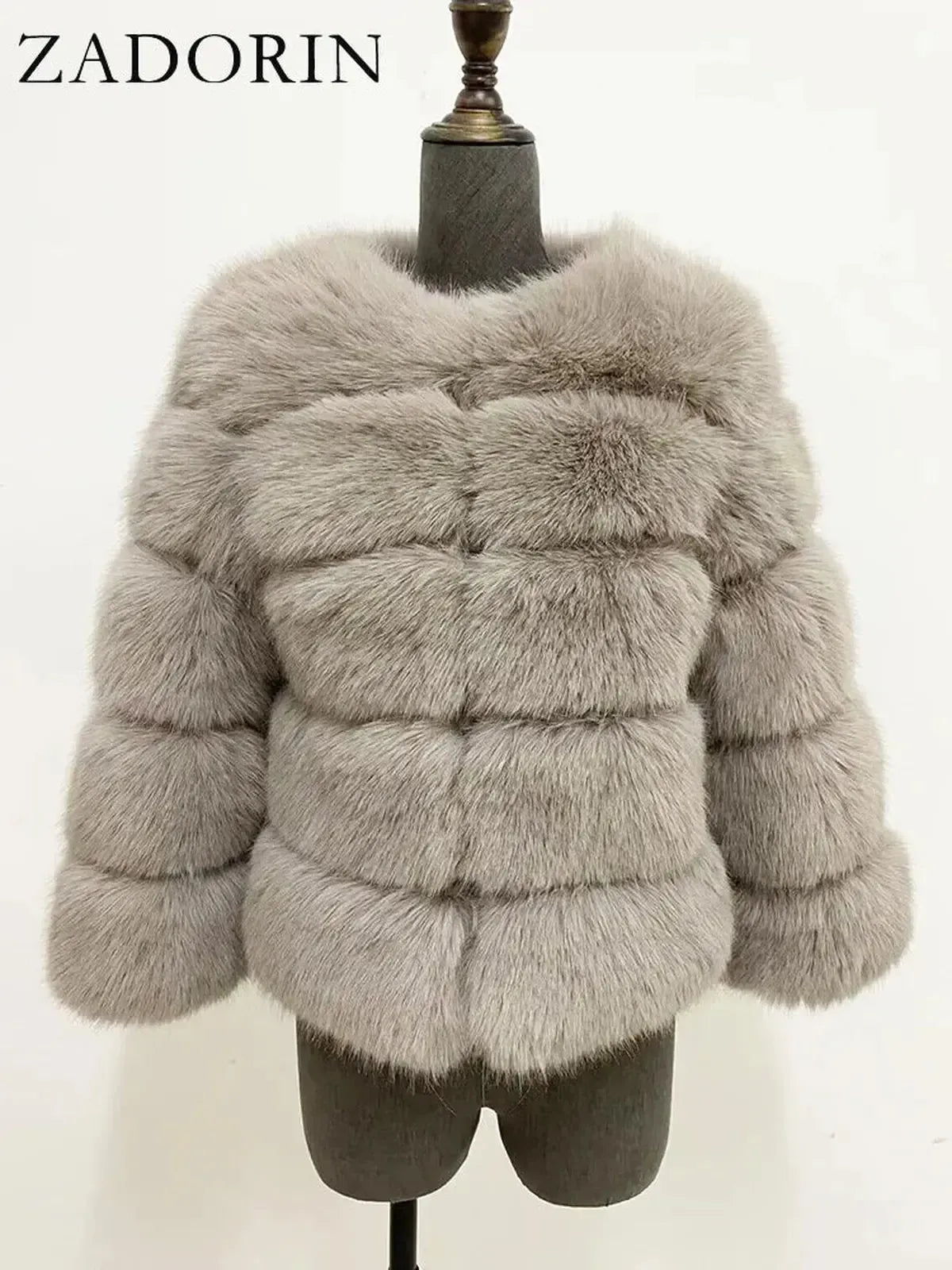 Veste Courte Imitation Vison S-6XL-Saylana