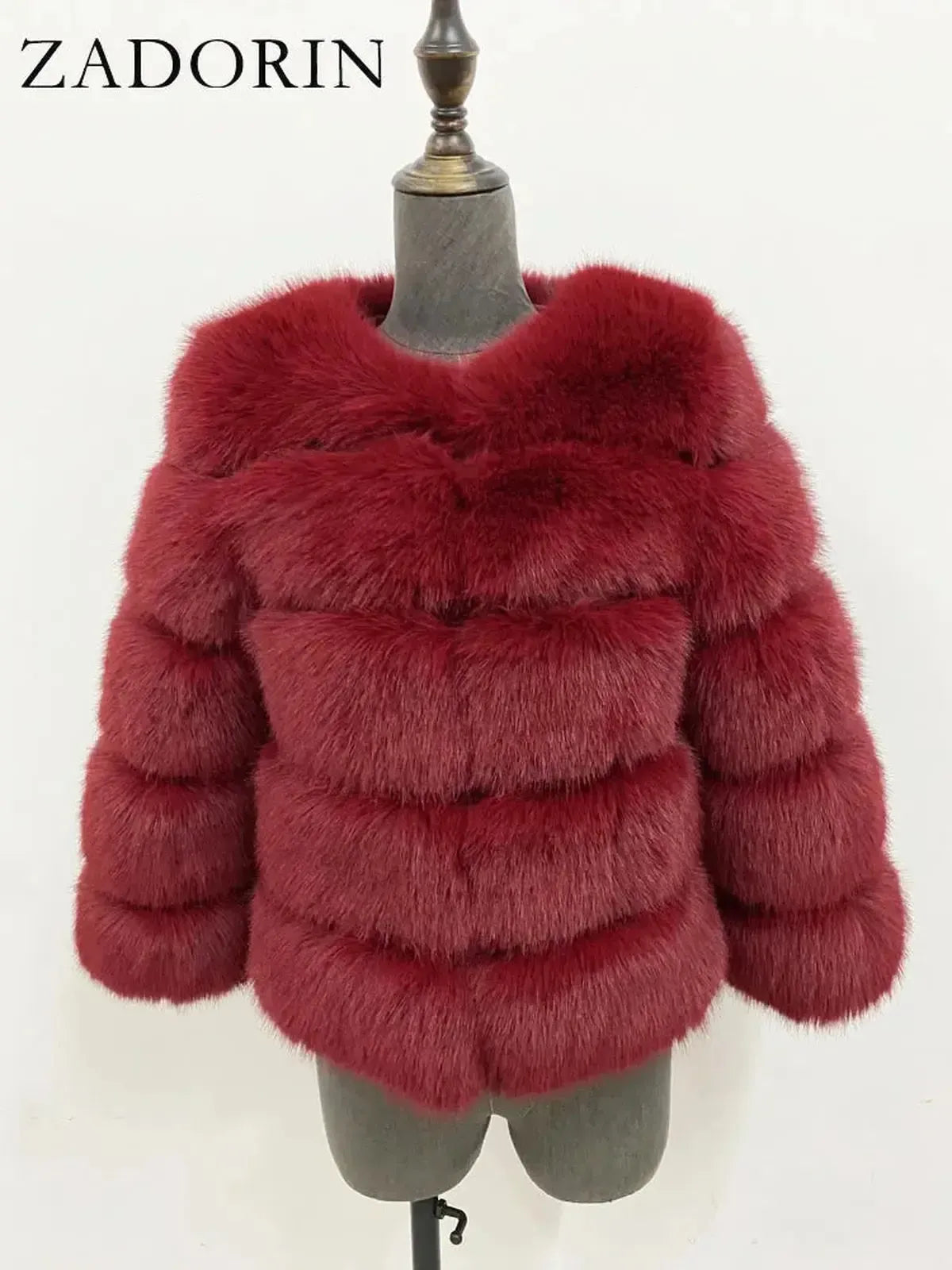 Veste Courte Imitation Vison S-6XL-Saylana