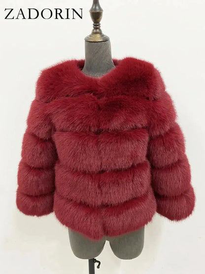 Veste Courte Imitation Vison S-6XL-Saylana