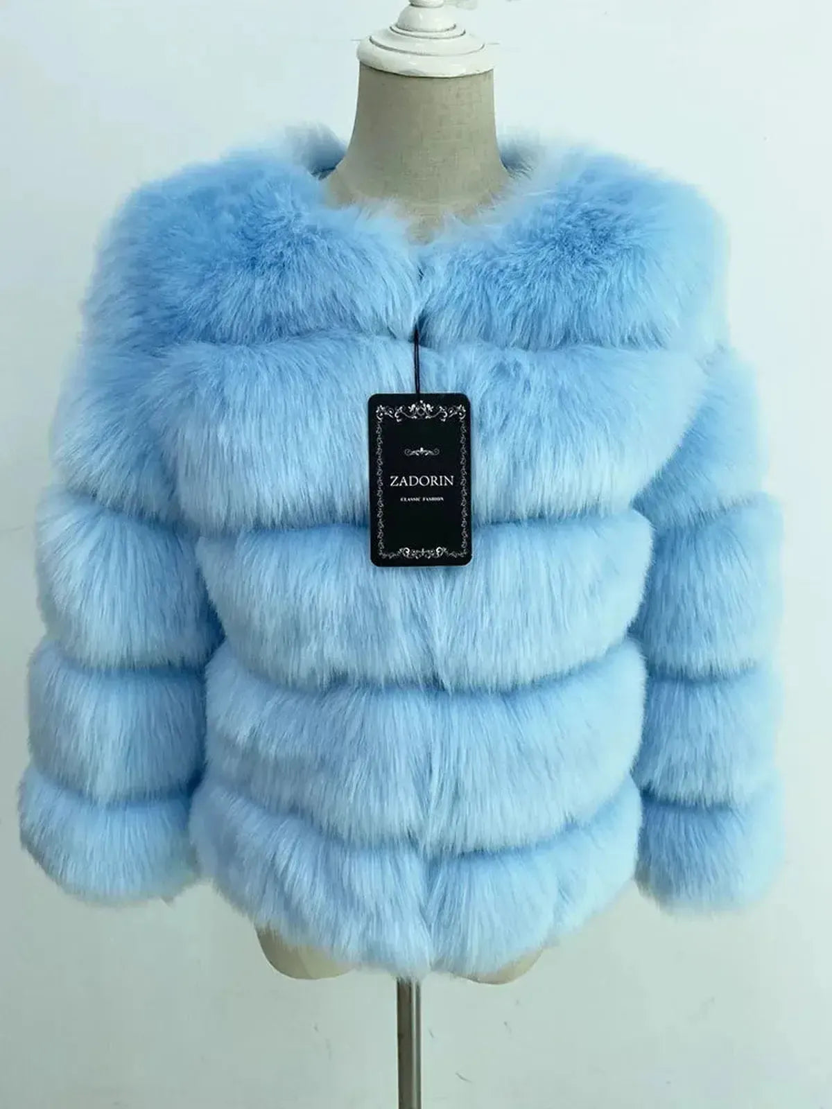 Veste Courte Imitation Vison S-6XL-Saylana