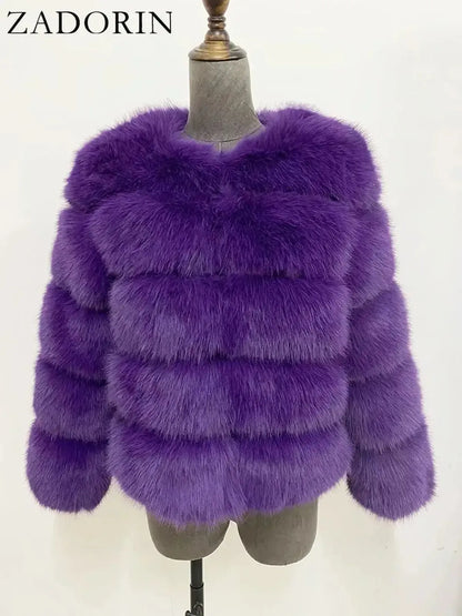 Veste Courte Imitation Vison S-6XL-Saylana