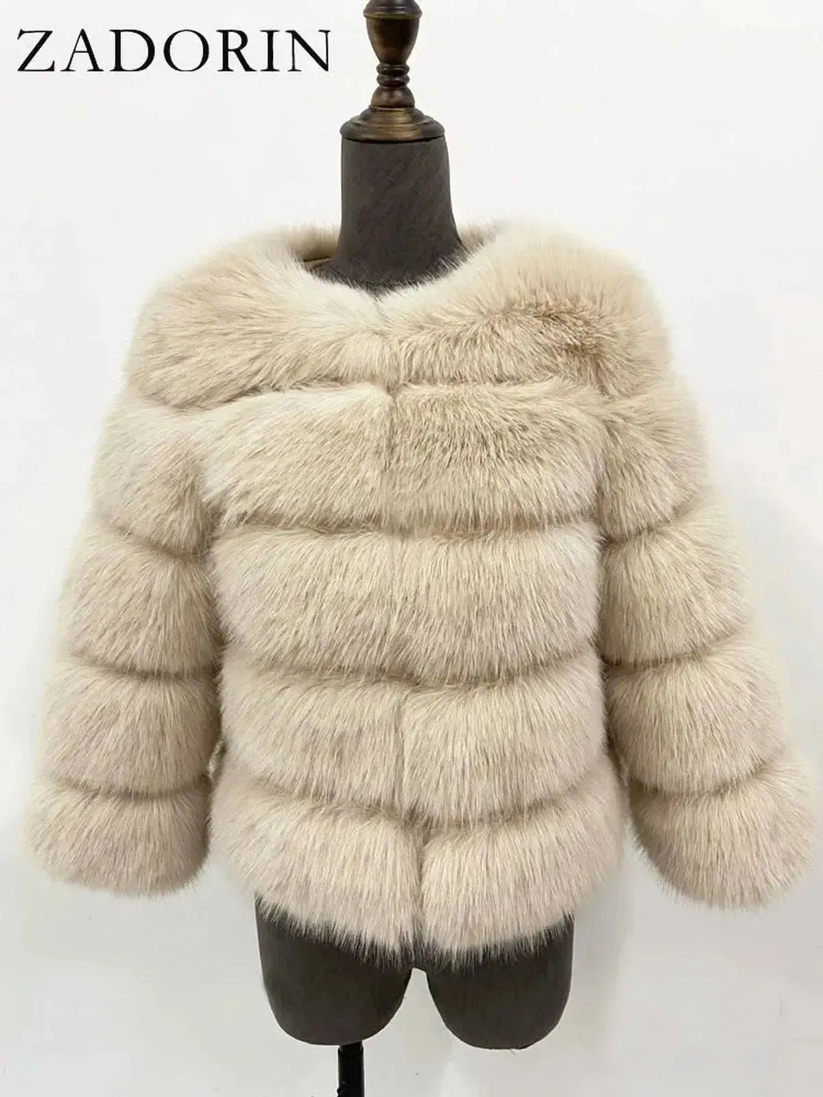 Veste Courte Imitation Vison S-6XL-Saylana