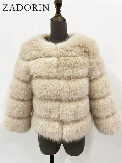 Veste Courte Imitation Vison S-6XL-Saylana