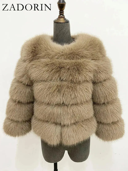 Veste Courte Imitation Vison S-6XL-Saylana
