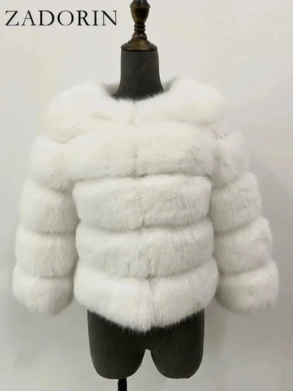 Veste Courte Imitation Vison S-6XL-Saylana