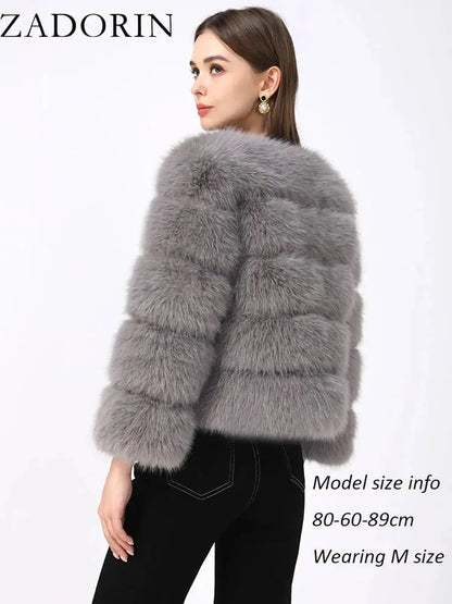 Veste Courte Imitation Vison S-6XL-Saylana