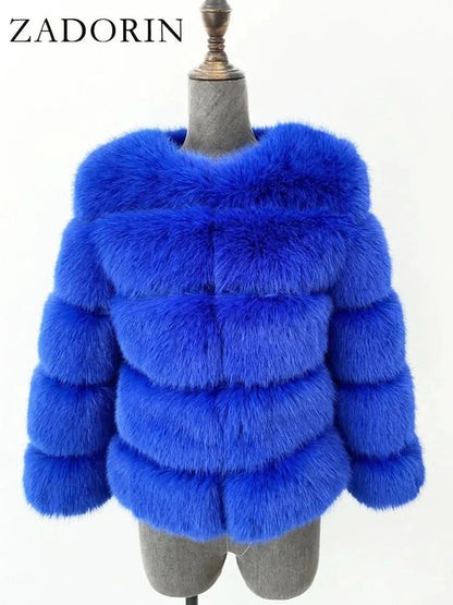 Veste Courte Imitation Vison S-6XL-Saylana