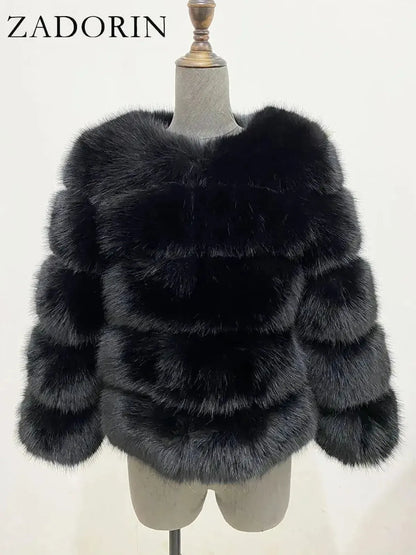 Veste Courte Imitation Vison S-6XL-Saylana