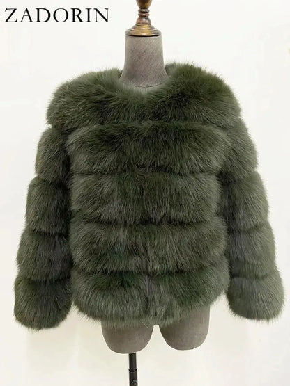 Veste Courte Imitation Vison S-6XL-Saylana