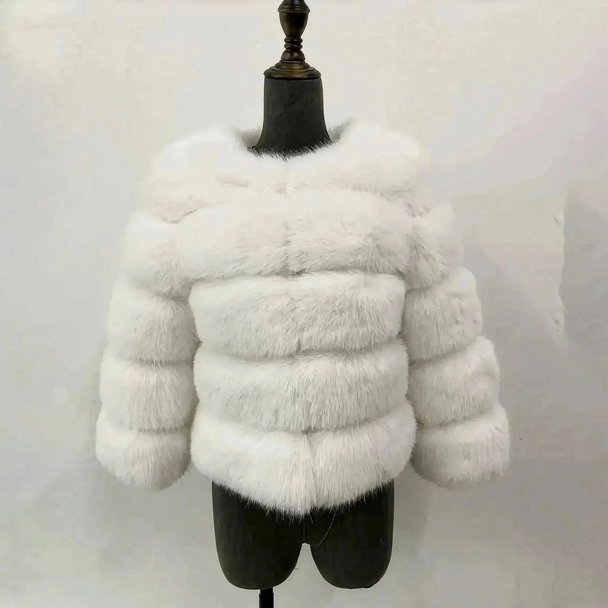 Veste Courte Imitation Vison S - 6XL - Saylana