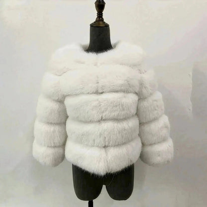 Veste Courte Imitation Vison S - 6XL - Saylana