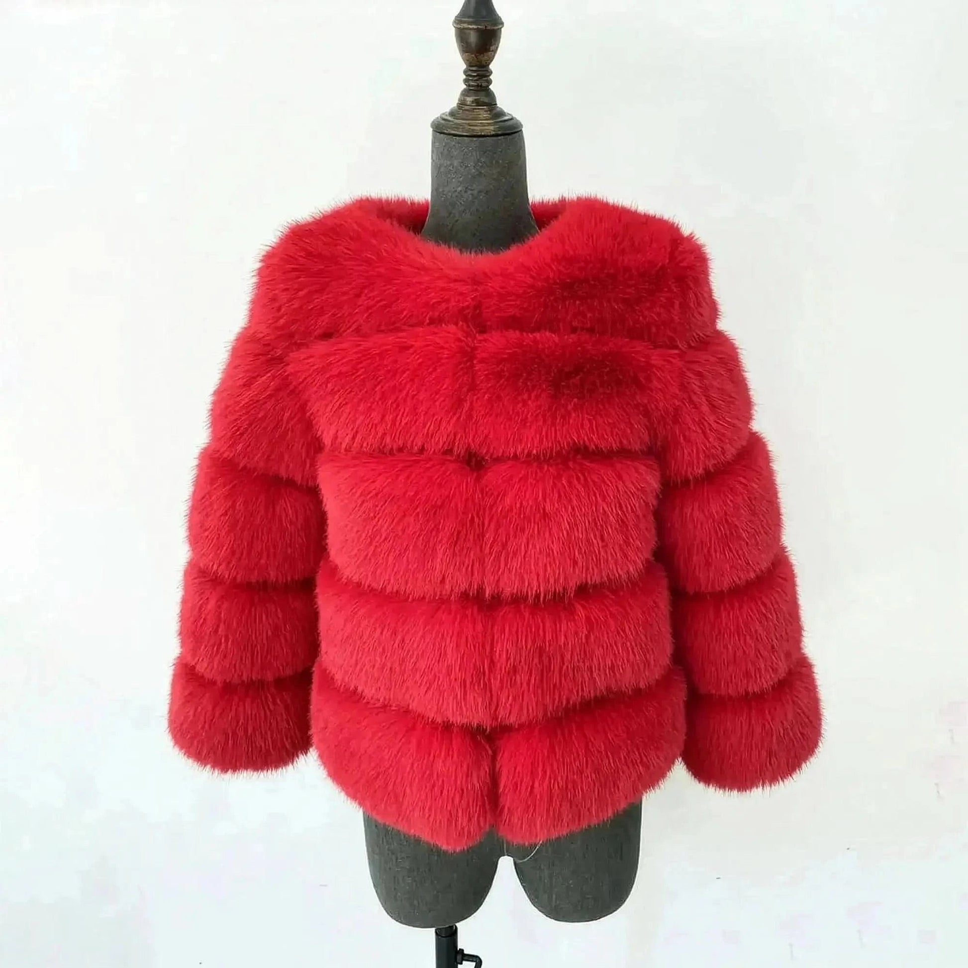 Veste Courte Imitation Vison S - 6XL - Saylana