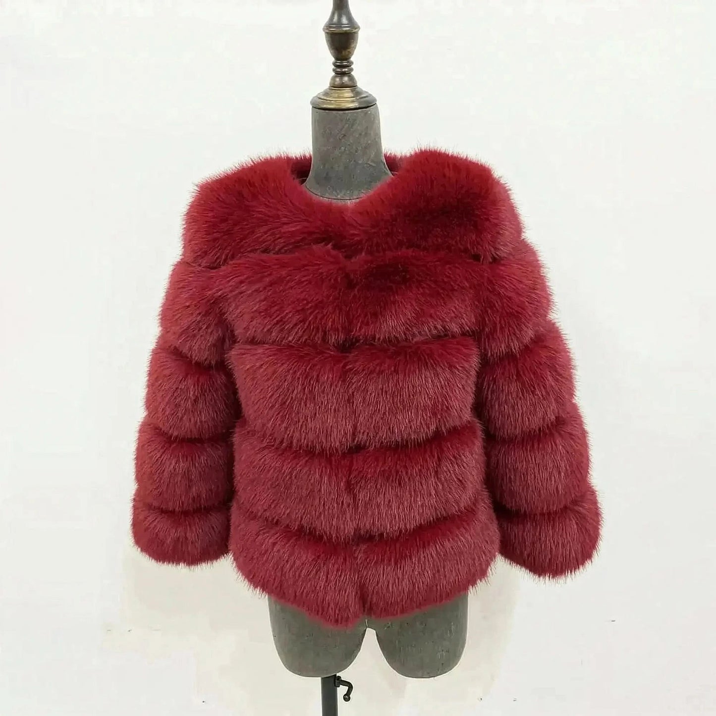 Veste Courte Imitation Vison S - 6XL - Saylana