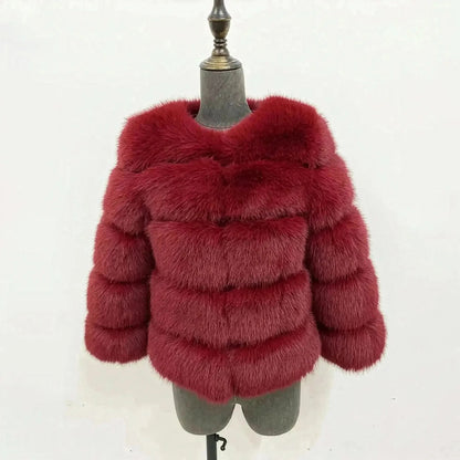 Veste Courte Imitation Vison S - 6XL - Saylana