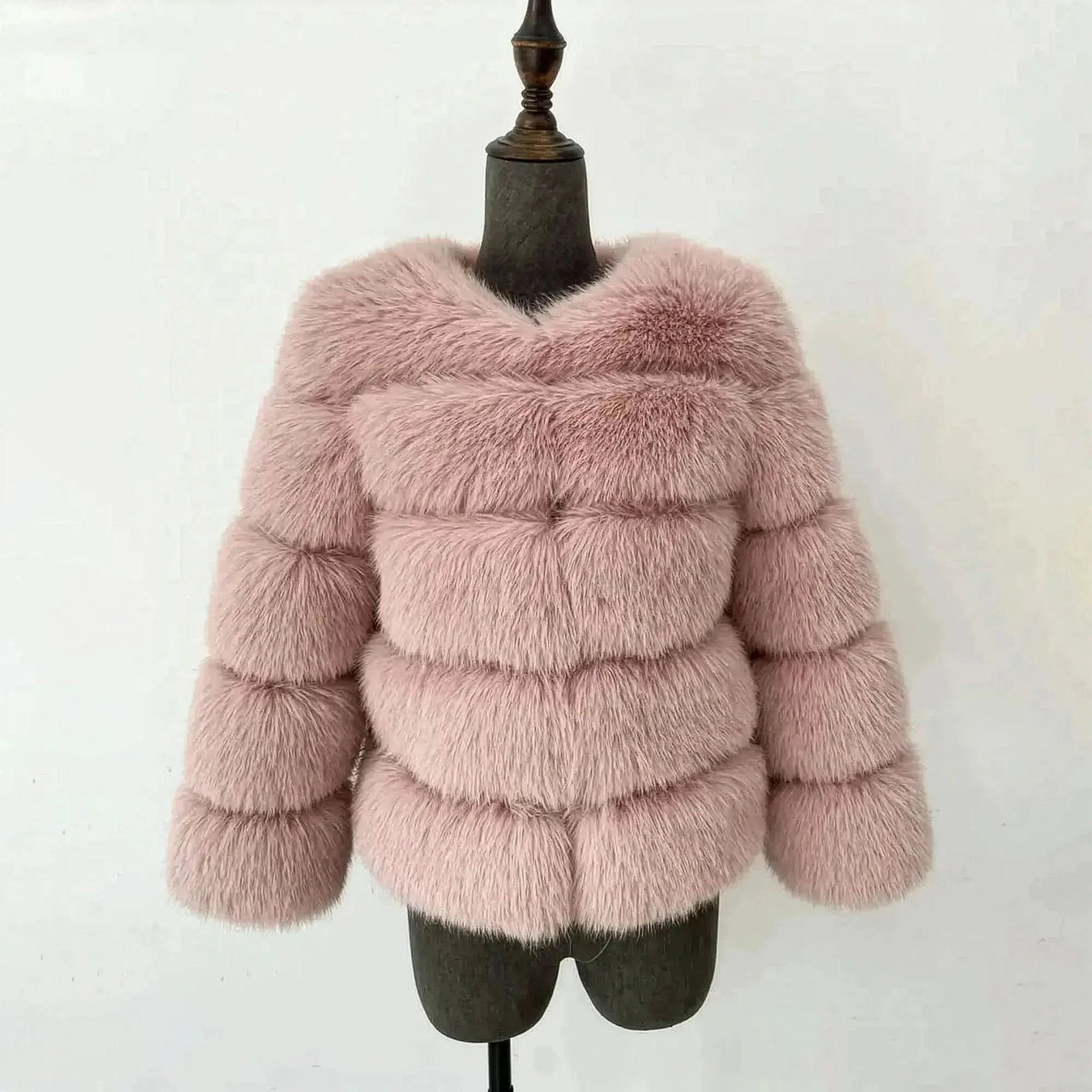 Veste Courte Imitation Vison S - 6XL - Saylana