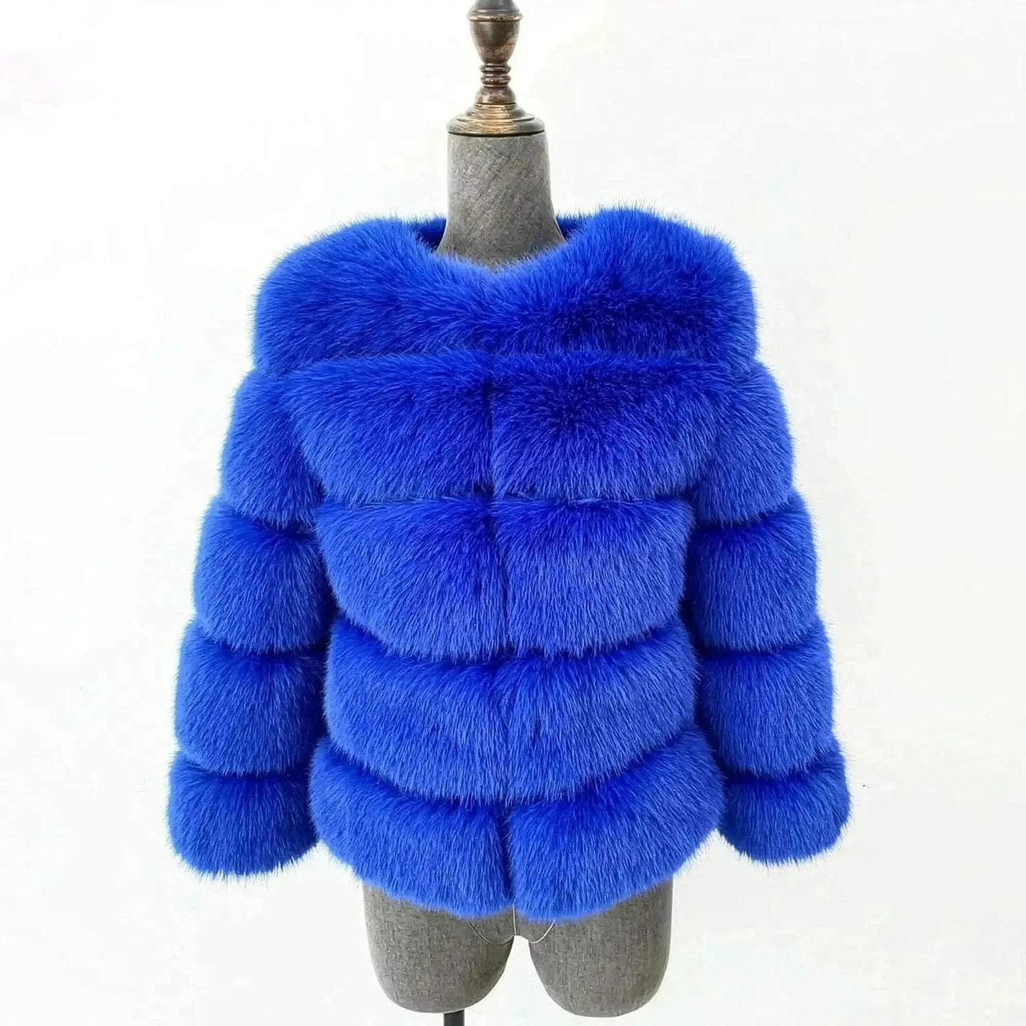 Veste Courte Imitation Vison S - 6XL - Saylana