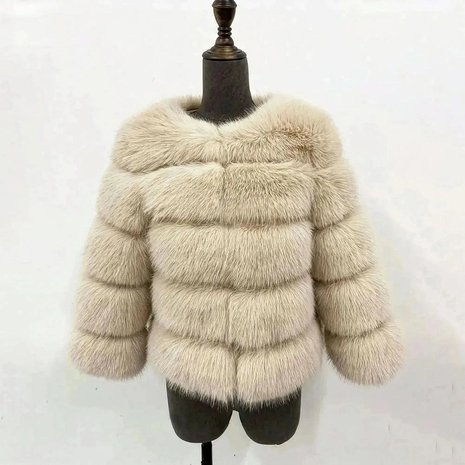 Veste Courte Imitation Vison S - 6XL - Saylana