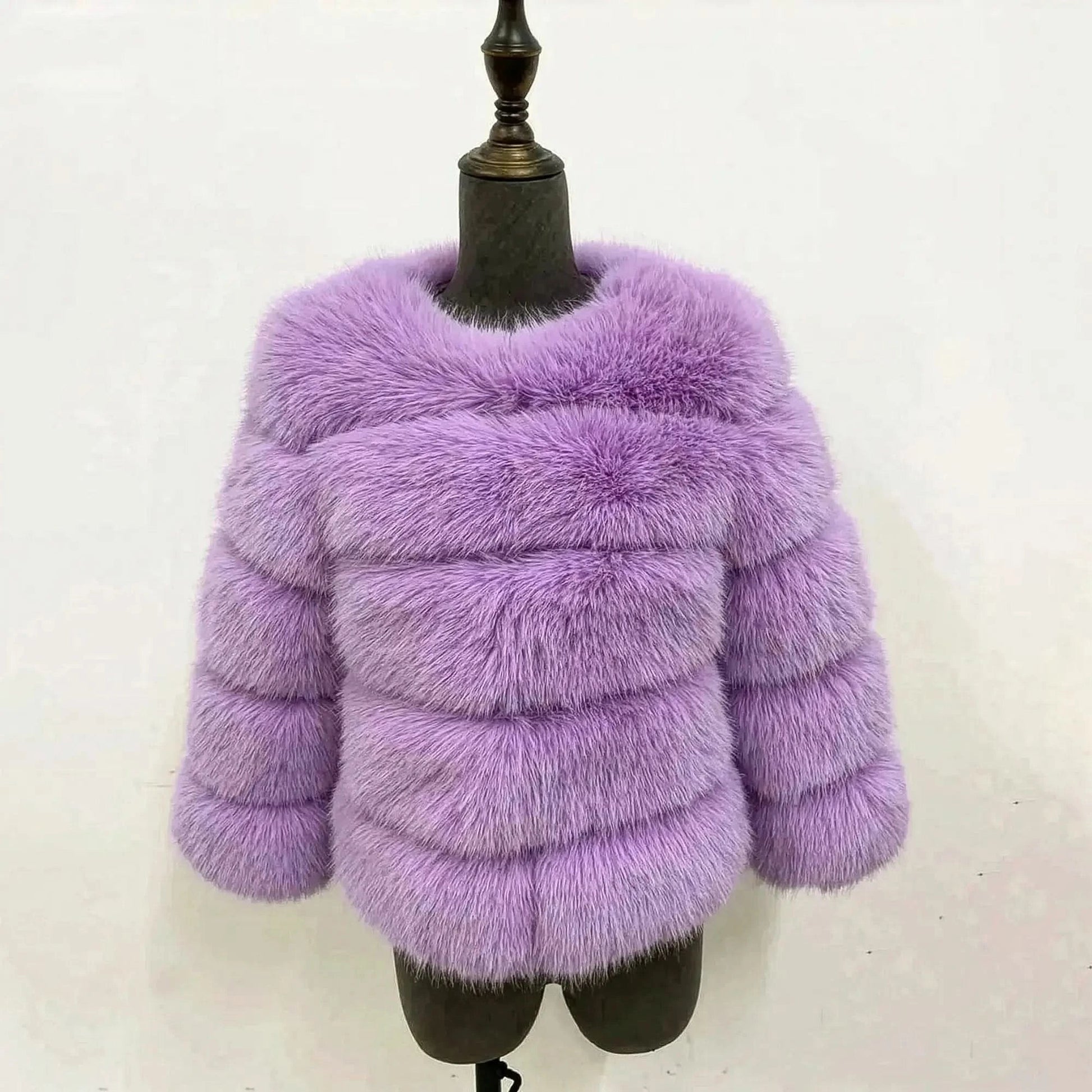 Veste Courte Imitation Vison S - 6XL - Saylana